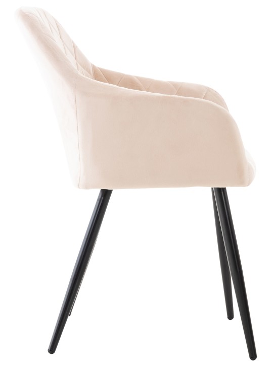 Lot de 2 chaises de salle à manger Shila velours, beige Lot de 2 chaises de salle à manger Shila velours, beige