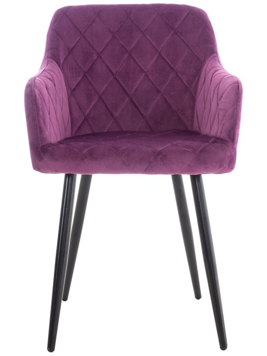 Lot de 2 chaises de salle à manger Shila velours, lilas Lot de 2 chaises de salle à manger Shila velours, lilas