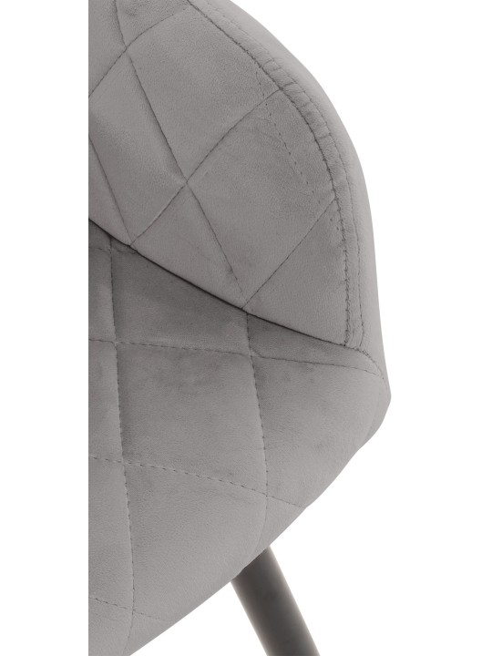 Lot de 2 chaises de salle à manger Shila velours, gris Lot de 2 chaises de salle à manger Shila velours, gris