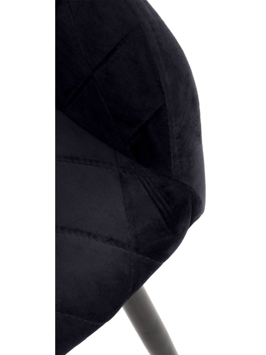 Lot de 2 chaises de salle à manger Shila velours, noir Lot de 2 chaises de salle à manger Shila velours, noir