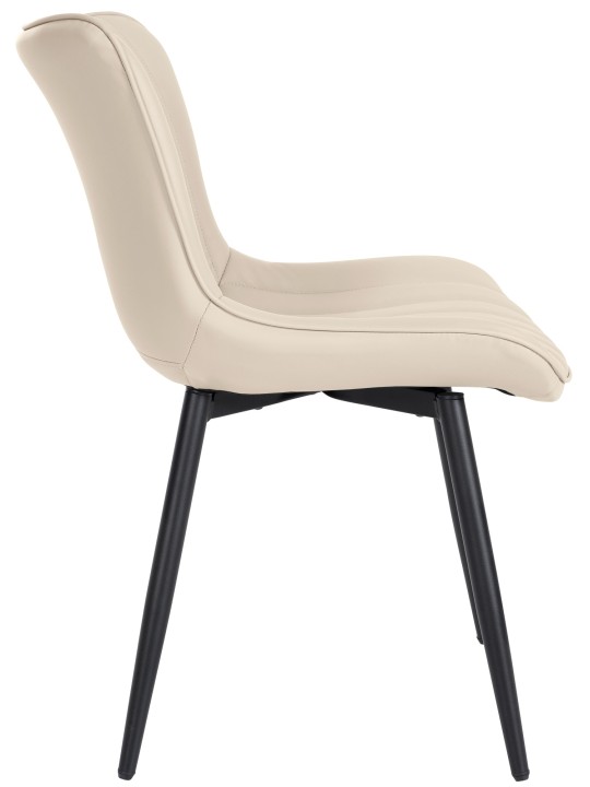 Lot de 2 chaises Largo simili cuir, crème