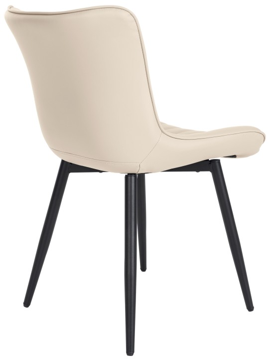 Lot de 2 chaises Largo simili cuir, crème