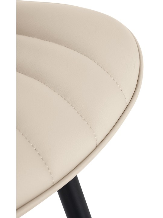 Lot de 2 chaises Largo simili cuir, crème