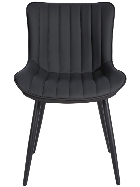 Lot de 2 chaises Largo simili cuir, noir