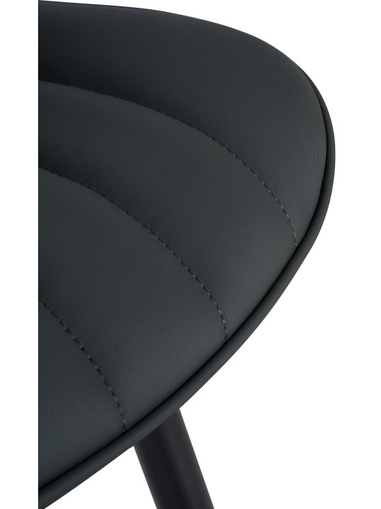 Lot de 2 chaises Largo simili cuir, noir