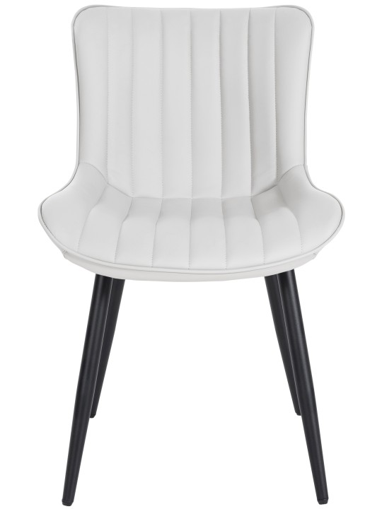 Lot de 2 chaises Largo simili cuir, blanc