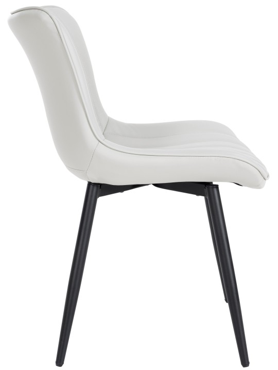 Lot de 2 chaises Largo simili cuir, blanc