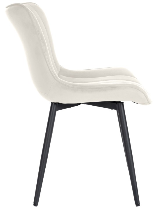 Lot de 2 chaises Largo velours, crème