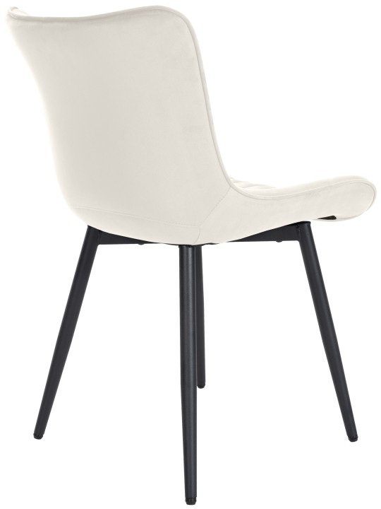 Lot de 2 chaises Largo velours, crème