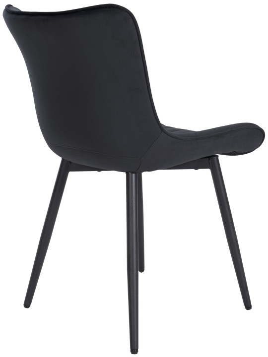Lot de 2 chaises Largo velours, noir