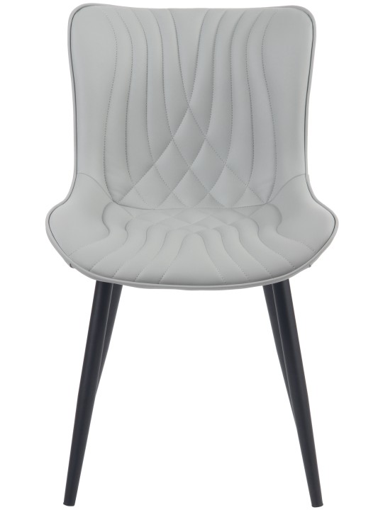 Lot de 2 chaises Brady simili cuir, gris