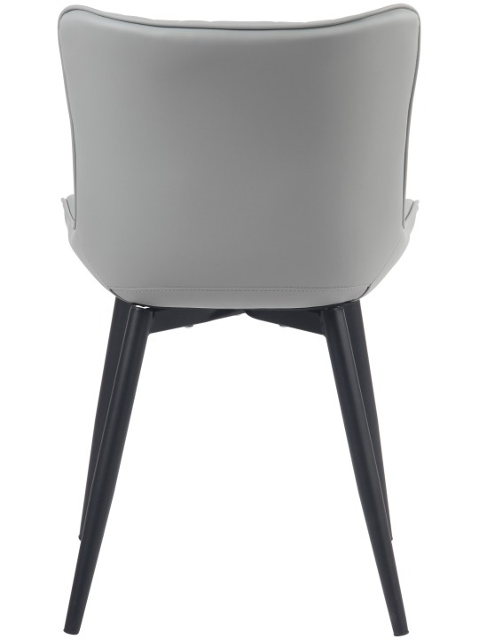 Lot de 2 chaises Brady simili cuir, gris