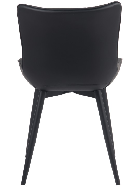 Lot de 2 chaises Brady simili cuir, noir