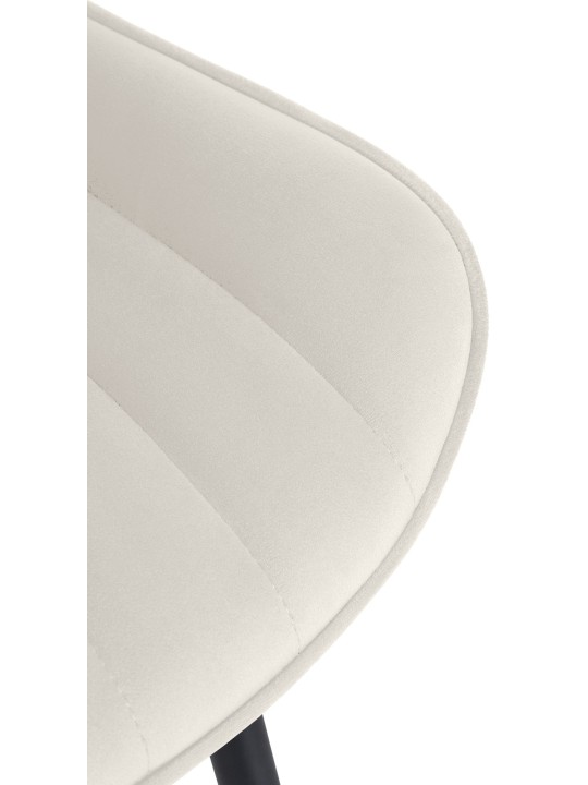 Lot de 2 chaises Brady velours, crème