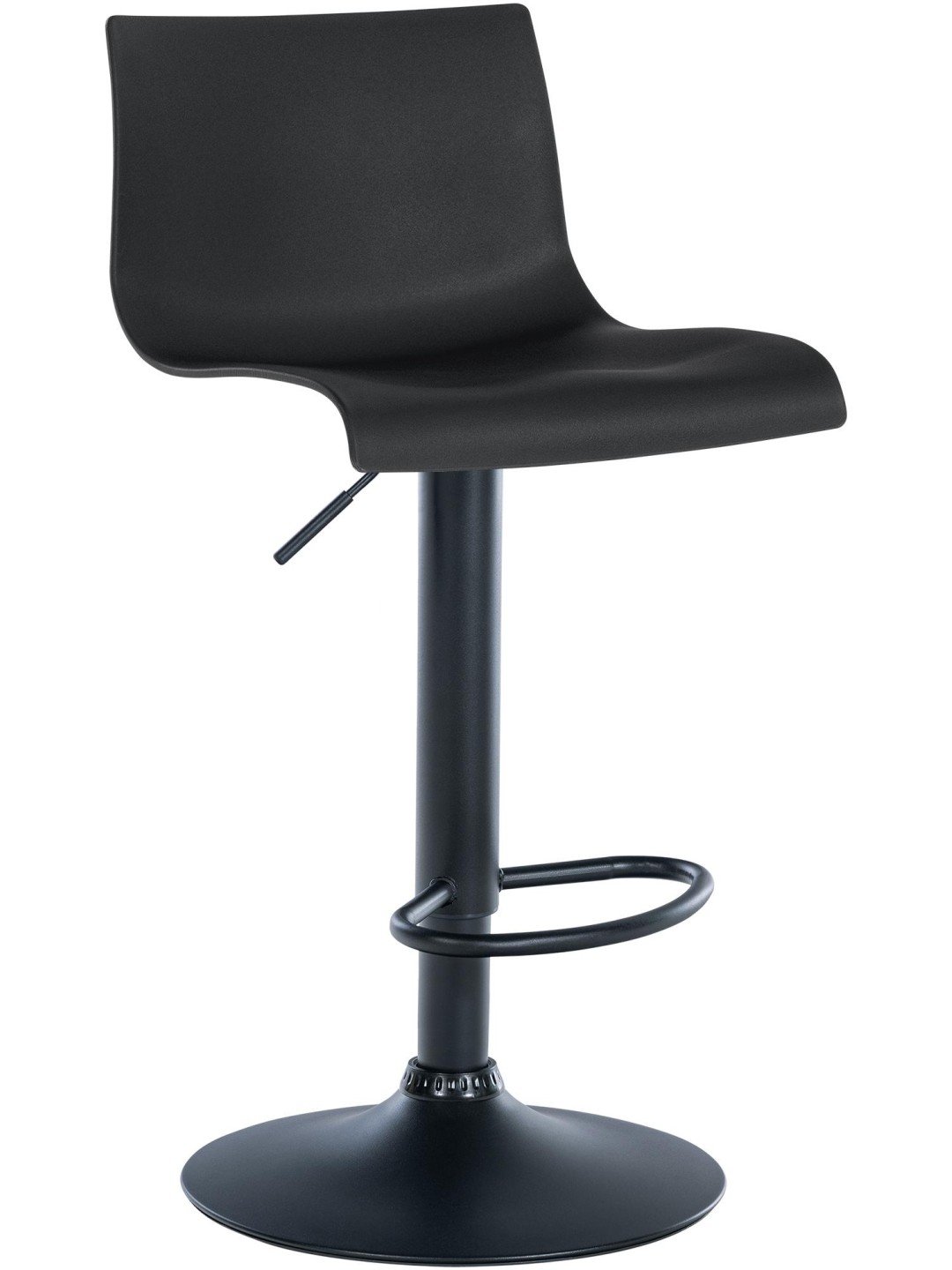 Tabouret de bar Branford plastique, noir