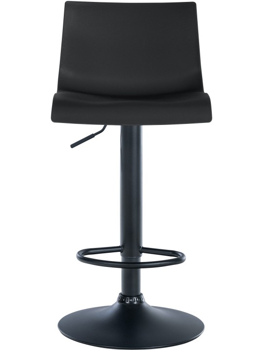 Tabouret de bar Branford plastique, noir