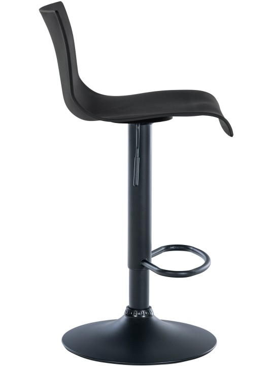 Tabouret de bar Branford plastique, noir