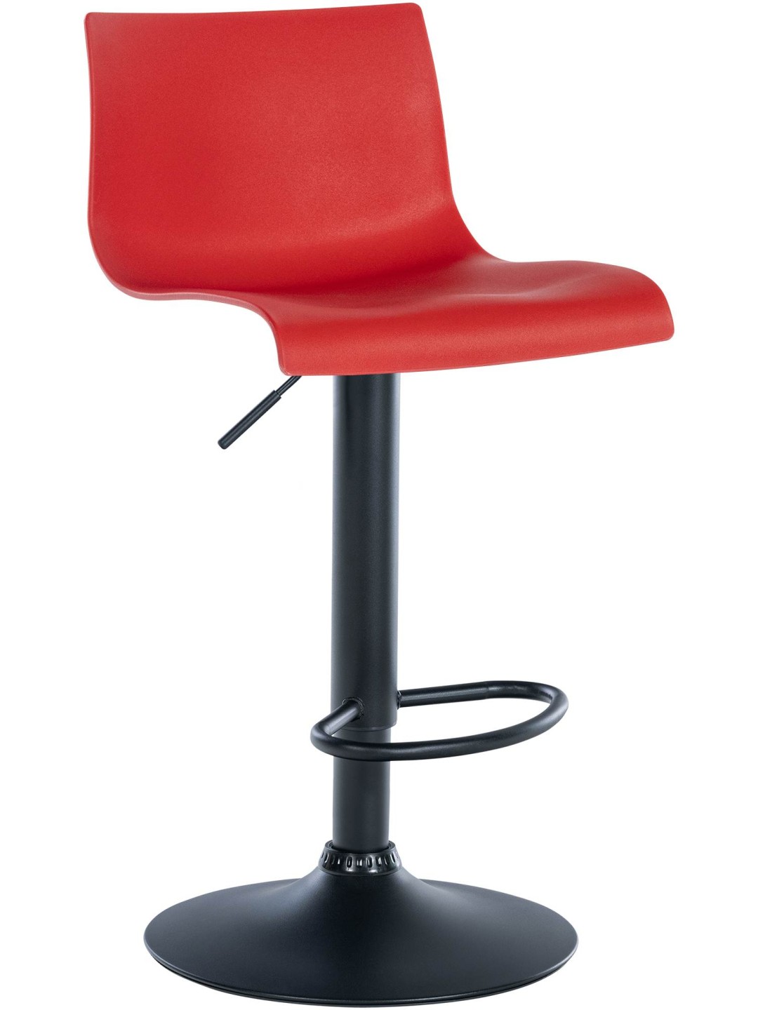 Tabouret de bar Branford plastique, rouge