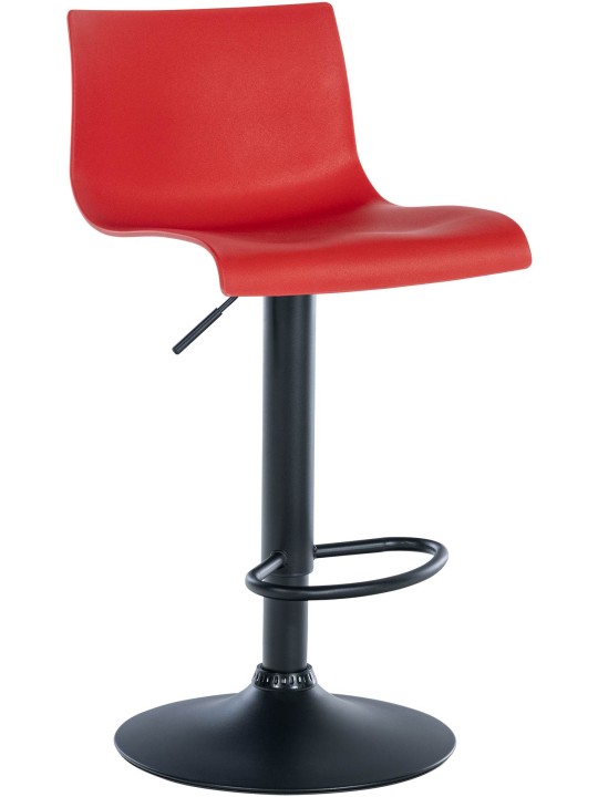 Tabouret de bar Branford plastique, rouge