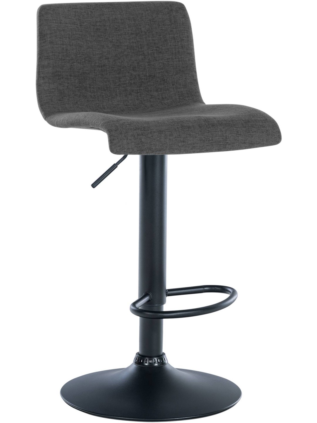 Tabouret de bar Branford tissu, gris foncé