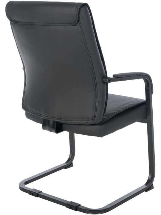 Chaise visiteur XL Anubis, noir/noir