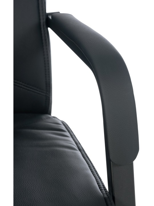 Chaise visiteur XL Anubis, noir/noir