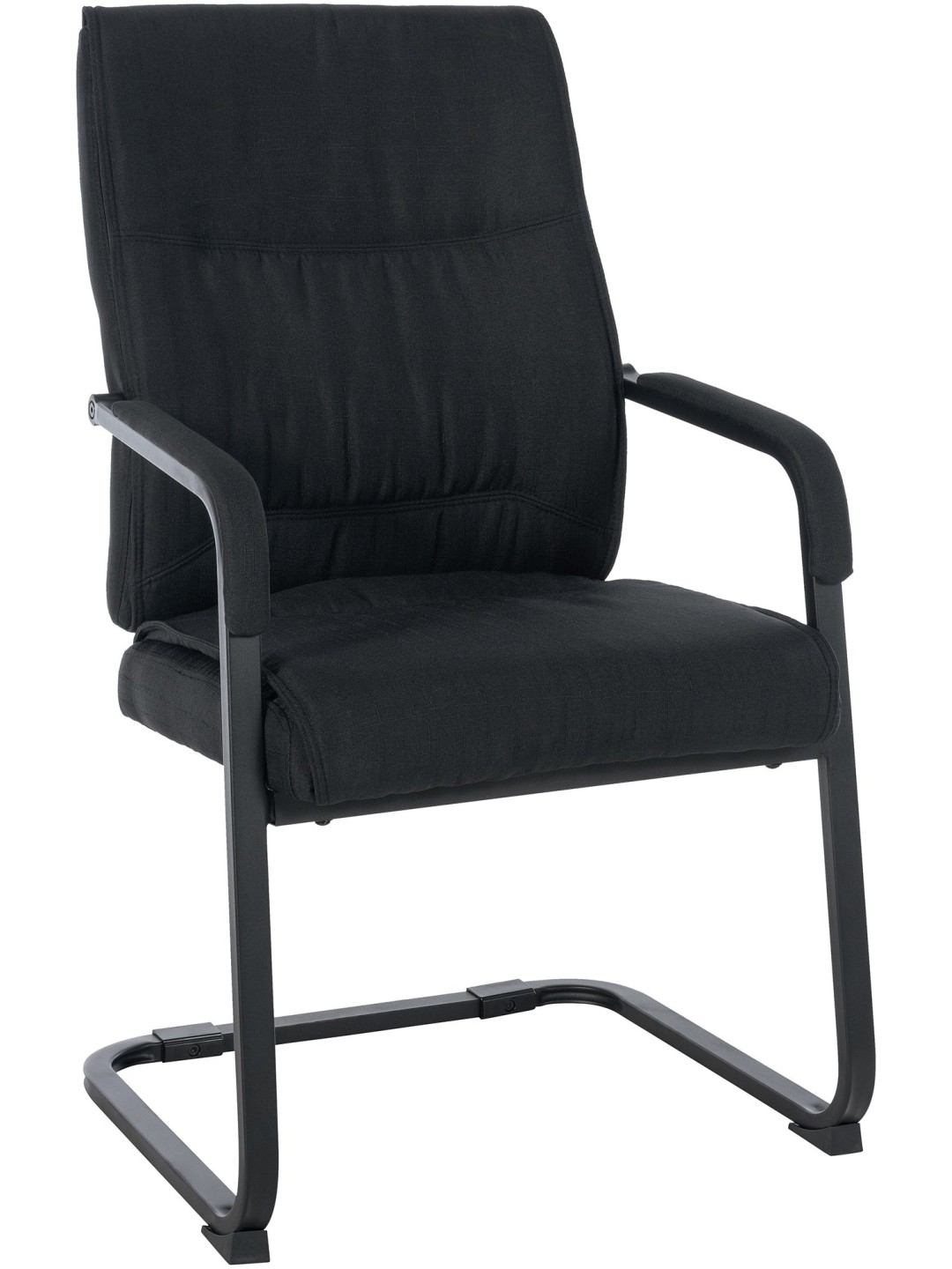 Chaise visiteur XL tissu Anubis, noir/noir