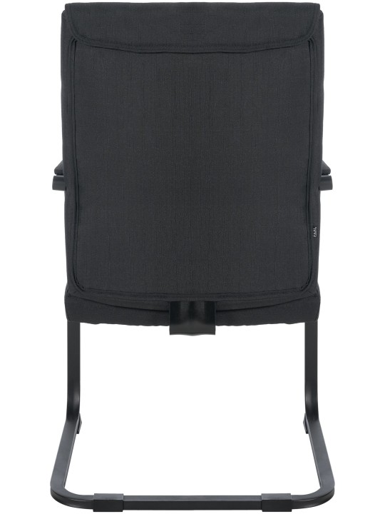 Chaise visiteur XL tissu Anubis, noir/noir