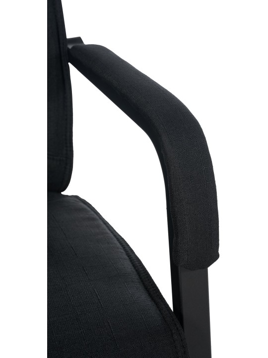Chaise visiteur XL tissu Anubis, noir/noir