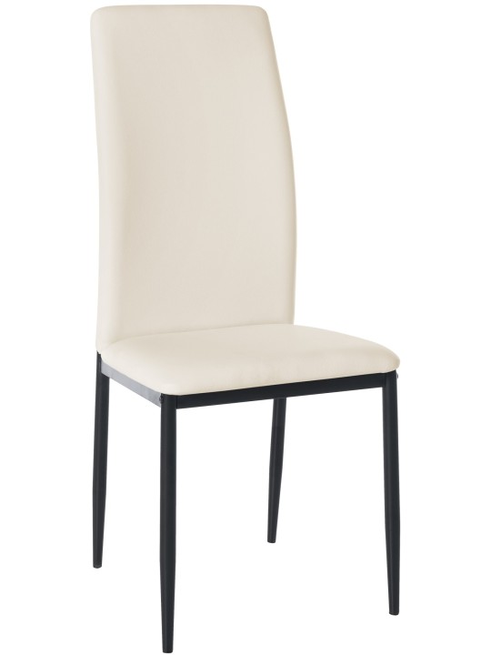 Chaise de salle à manger Savino simili cuir, crème Chaise de salle à manger Savino simili cuir, crème