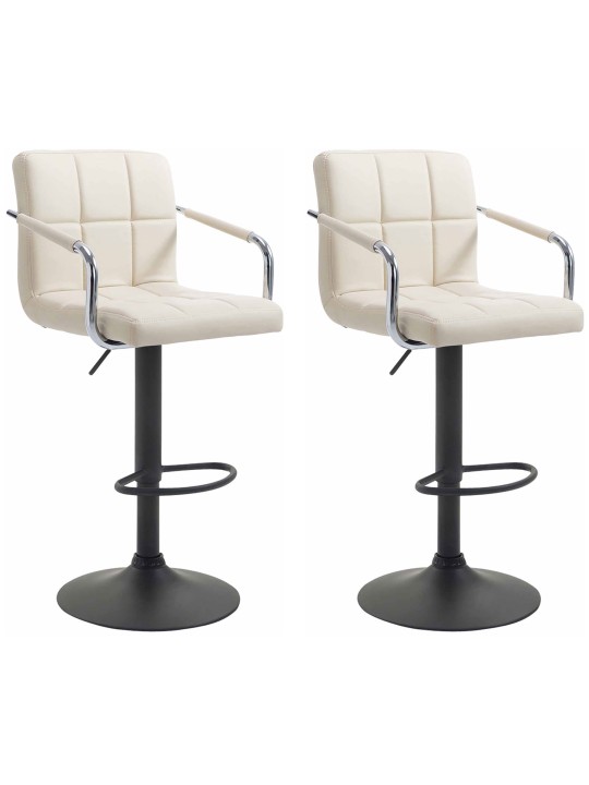 Lot de 2 tabourets de bar Lucy V2, crème Lot de 2 tabourets de bar Lucy V2, crème