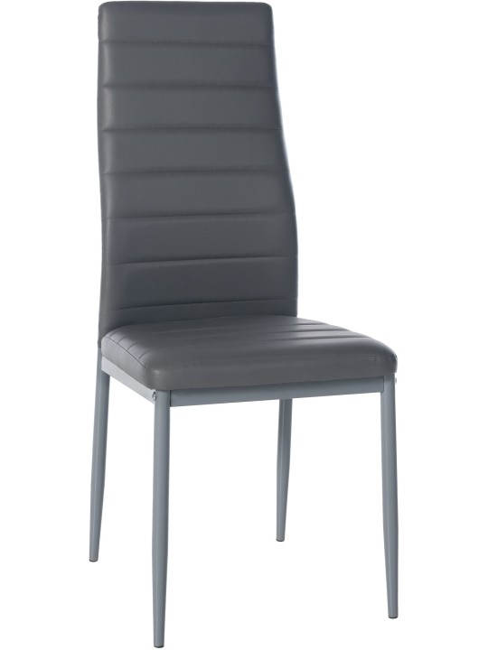 Chaise de salle à manger Mayfair simili cuir, gris Chaise de salle à manger Mayfair simili cuir, gris