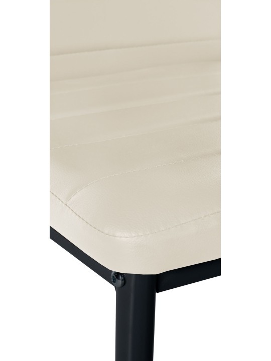 Chaise de salle à manger Mayfair simili cuir, crème Chaise de salle à manger Mayfair simili cuir, crème