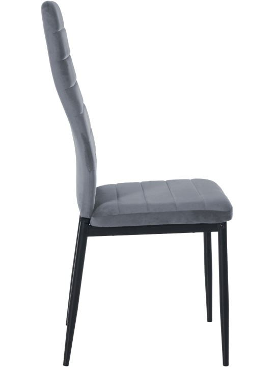 Chaise de salle à manger Mayfair velours, gris clair Chaise de salle à manger Mayfair velours, gris clair