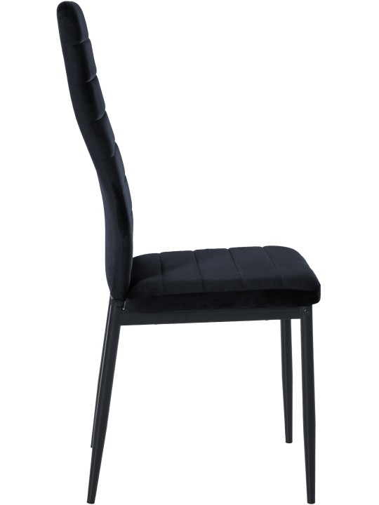 Chaise de salle à manger Mayfair velours, noir Chaise de salle à manger Mayfair velours, noir