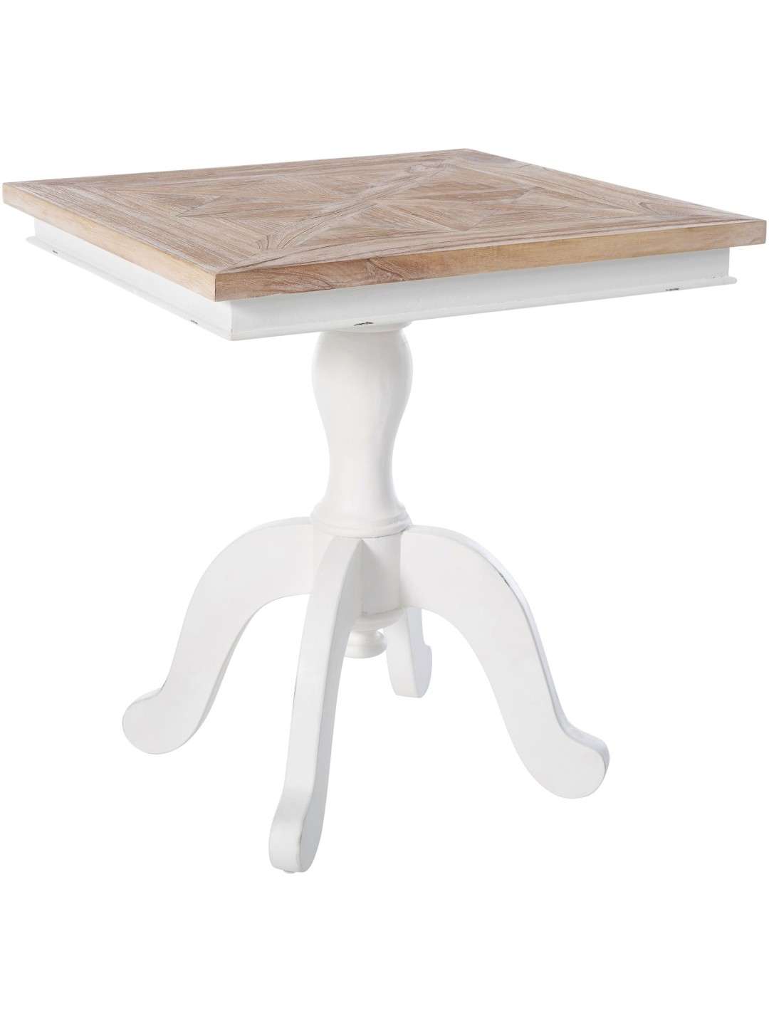 Table bistrot Grasby, naturel/blanc