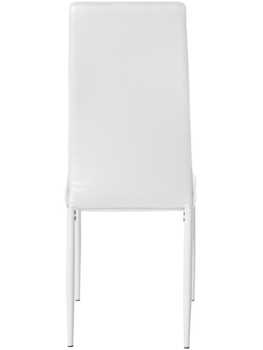 Ensemble de 4 chaises de salle à manger Mayfair simili cuir, blanc