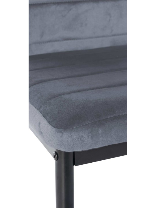Ensemble de 4 chaises de salle à manger Mayfair velours, gris clair Ensemble de 4 chaises de salle à manger Mayfair velours, gris clair