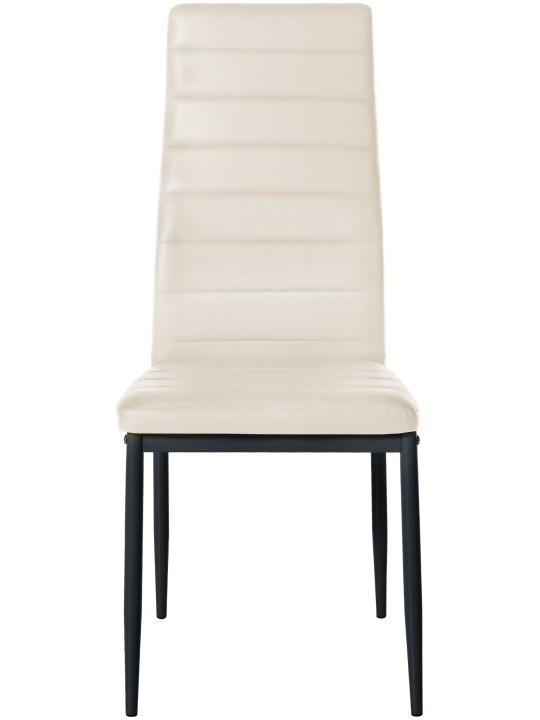 Lot de 6 chaises de salle à manger Mayfair simili cuir, crème Lot de 6 chaises de salle à manger Mayfair simili cuir, crème