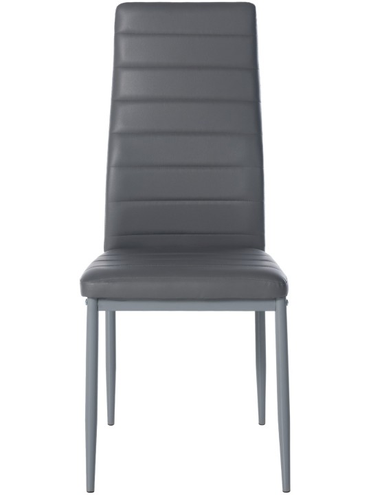 Lot de 6 chaises de salle à manger Mayfair simili cuir, gris Lot de 6 chaises de salle à manger Mayfair simili cuir, gris