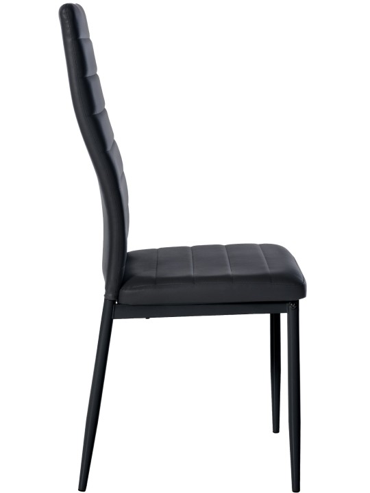 Lot de 6 chaises de salle à manger Mayfair simili cuir, noir Lot de 6 chaises de salle à manger Mayfair simili cuir, noir