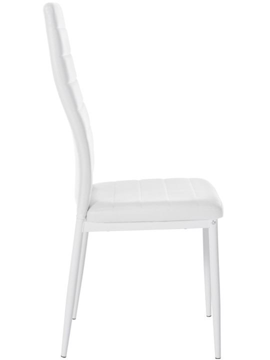 Lot de 6 chaises de salle à manger Mayfair simili cuir, blanc