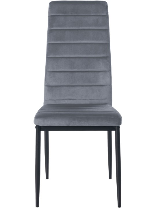 Lot de 6 chaises de salle à manger Mayfair velours, gris clair Lot de 6 chaises de salle à manger Mayfair velours, gris clair