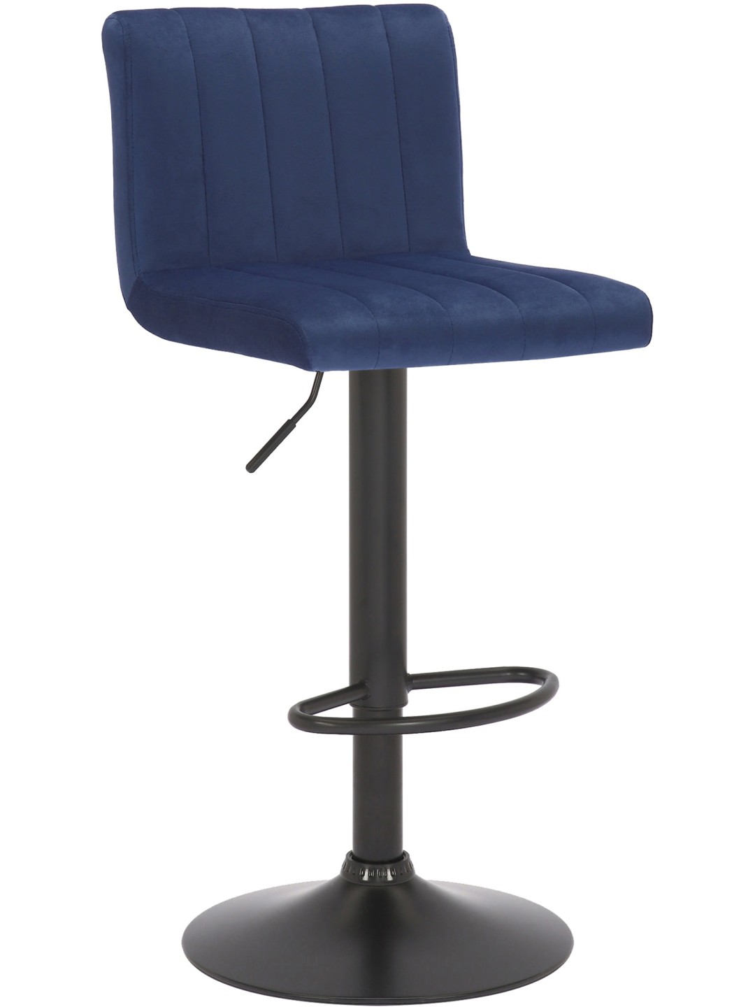 Tabouret de bar Jamie velours, bleu