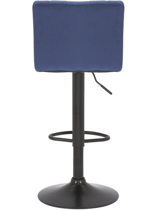 Tabouret de bar Jamie velours, bleu
