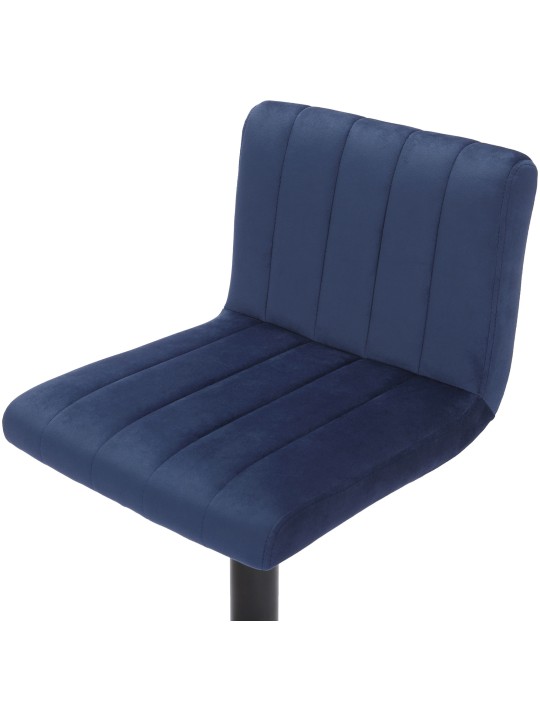 Tabouret de bar Jamie velours, bleu