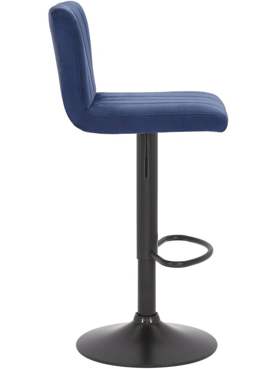 Lot de 2 tabourets de bar Jamie velours, bleu