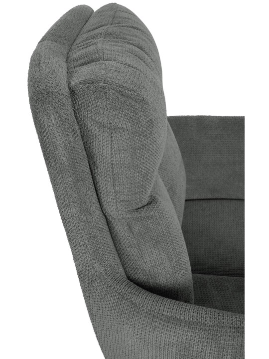 Chaise de salle à manger Vilas tissu, gris