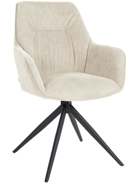 Chaise de salle à manger Jules tissu, crème Chaise de salle à manger Jules tissu, crème