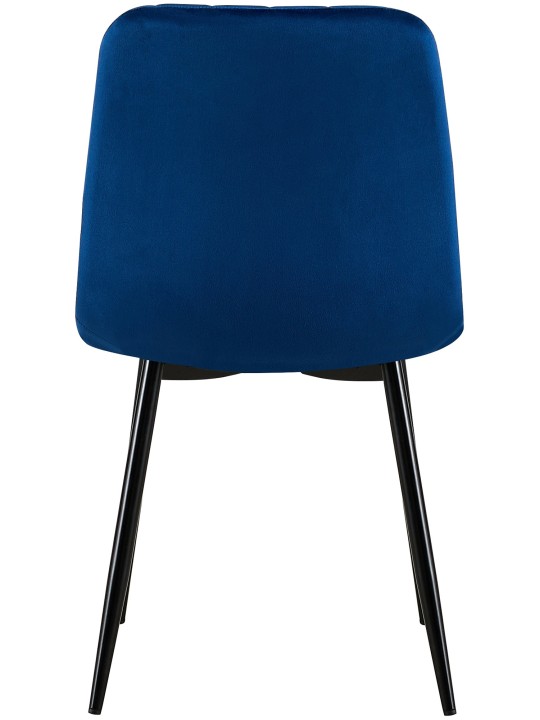 Chaise Dijon velours, bleu